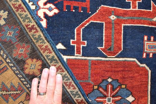 FINE ANTIQUE KARAGASHLI VILLAGE RUG 130X109 CM - ADDITIONAL PHOTO 5