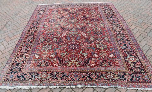 old heriz carpet 298x232cm - CATEGORY: ANTIQUE RUGS - DATED 1930