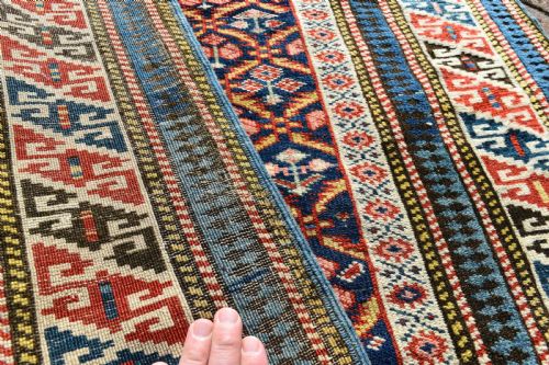 VERY FINE ANTIQUE CAUCASIAN KUBA NARROW RUNNER 312X78CM - ADDITIONAL PHOTO 1