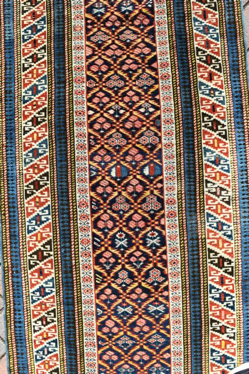 VERY FINE ANTIQUE CAUCASIAN KUBA NARROW RUNNER 312X78CM - ADDITIONAL PHOTO 5