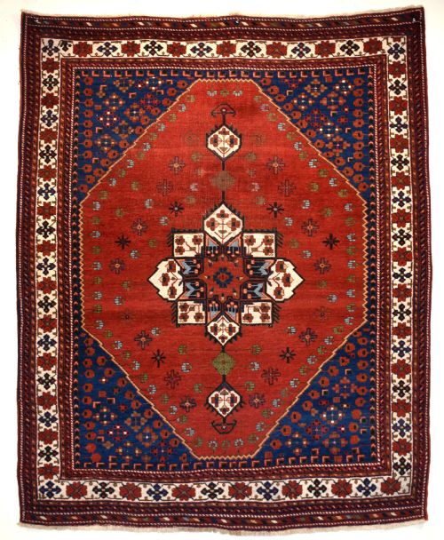 antique afshar rug 186x150 cm - CATEGORY: ANTIQUE RUGS - DATED 1900