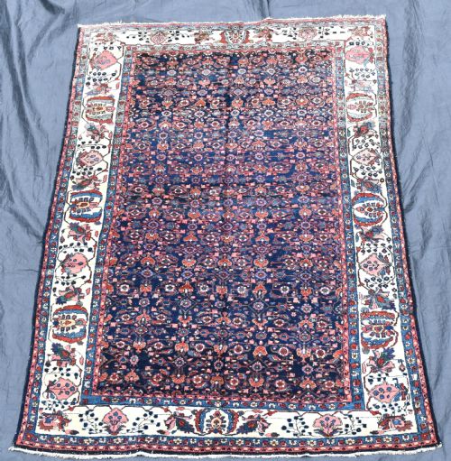 an unusual hamadan village carpet 299x208 cm - CATEGORY: ANTIQUE RUGS - DATED 1910