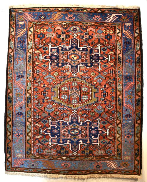antique heriz small rug 137x109cm - CATEGORY: ANTIQUE RUGS - DATED 1910