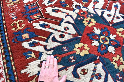 FINE EAGLE KAZAK RUG CIRCA 1880 - ADDITIONAL PHOTO 4