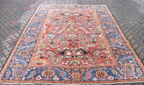 antique heriz carpet 293x224cm - CATEGORY: ANTIQUE RUGS - DATED 1910