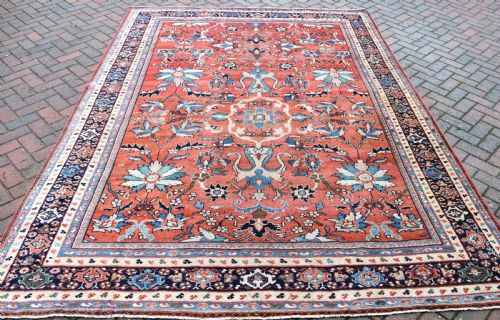 FINE ANTIQUE MAHAL CARPET 378X229CM - ADDITIONAL PHOTO 2