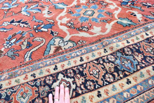 FINE ANTIQUE MAHAL CARPET 378X229CM - ADDITIONAL PHOTO 9