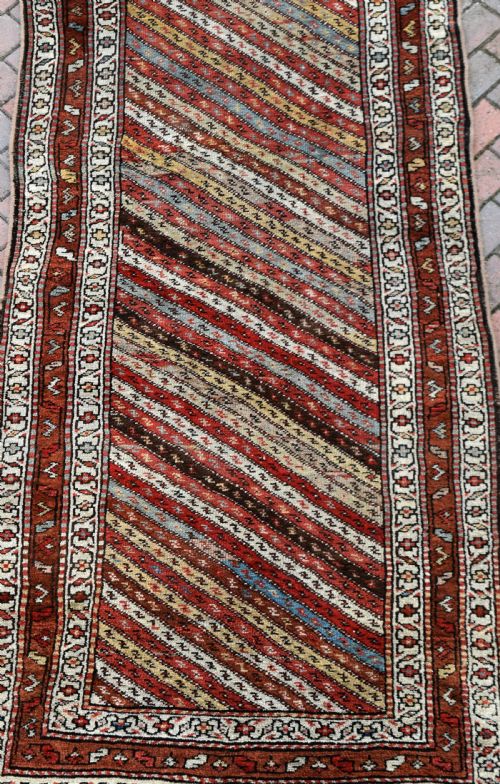 ANTIQUE NORTH WEST PERSIAN LONG RUG 250X110CM - ADDITIONAL PHOTO 4