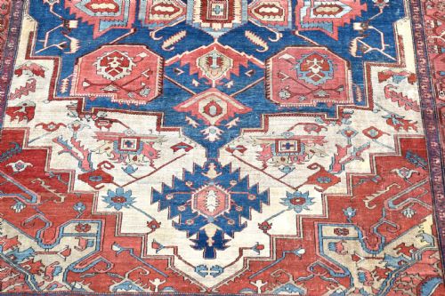 FINE ANTIQUE SERAPI CARPET 388X297 CM - ADDITIONAL PHOTO 7