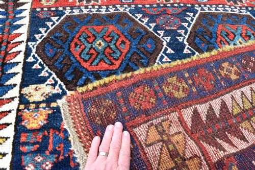 ANTIQUE SINJABI KURD RUG - ADDITIONAL PHOTO 3