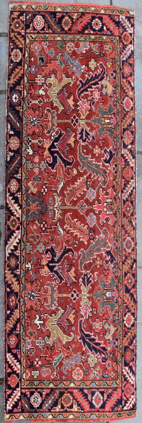 an antique heriz wagireh narrow runner 226x70cm - CATEGORY: ANTIQUE RUGS - DATED 1910