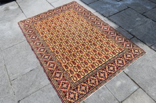 A RARE YELLOW GROUND KHORRASAN RUG 190X129CM - ADDITIONAL PHOTO 1