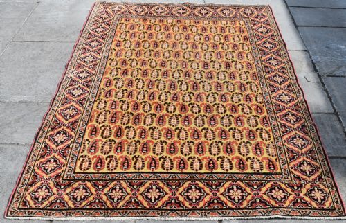 A RARE YELLOW GROUND KHORRASAN RUG 190X129CM - ADDITIONAL PHOTO 2