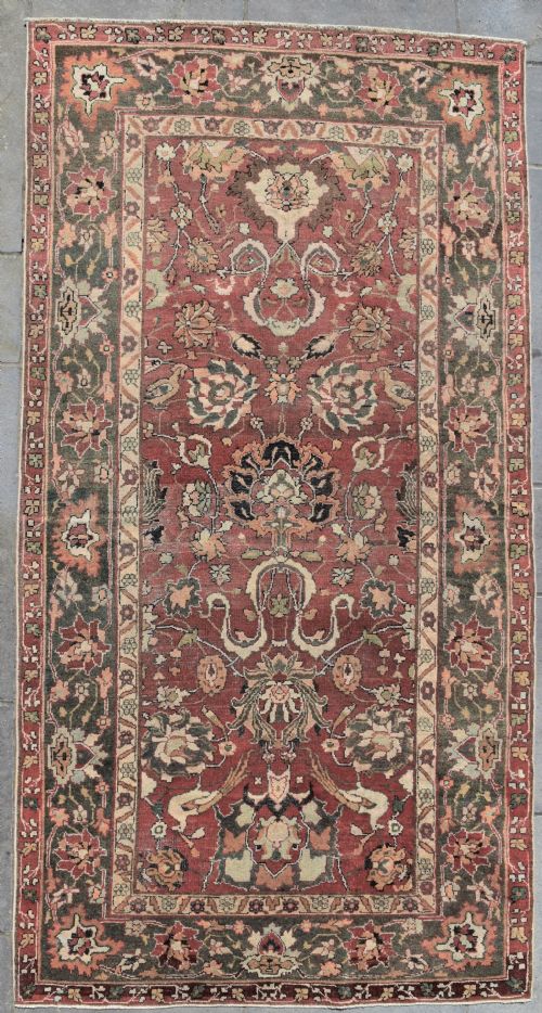 antique indian amritsar rug 270x142 cm - CATEGORY: ANTIQUE RUGS - DATED 1890