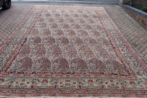 FINE ANTIQUE KIRMAN ROOM SIZE CARPET 300X480 CM - ADDITIONAL PHOTO 4