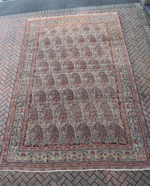 FINE ANTIQUE KIRMAN ROOM SIZE CARPET 300X480 CM - ADDITIONAL PHOTO 8