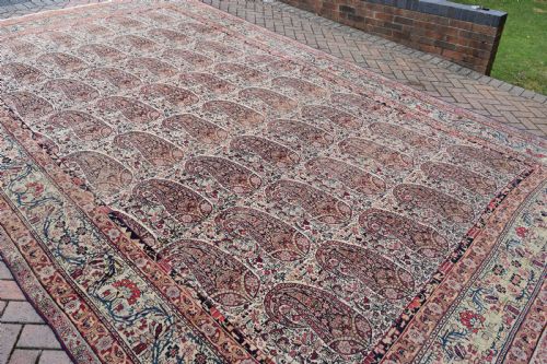 FINE ANTIQUE KIRMAN ROOM SIZE CARPET 300X480 CM - ADDITIONAL PHOTO 9