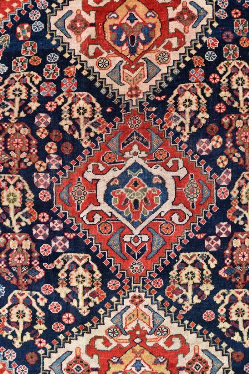 FINE ANTIQUE QASGAI TRIBAL RUG 158X115 CM - ADDITIONAL PHOTO 2