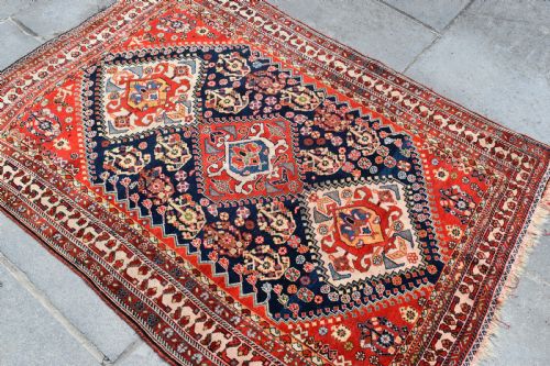 FINE ANTIQUE QASGAI TRIBAL RUG 158X115 CM - ADDITIONAL PHOTO 3