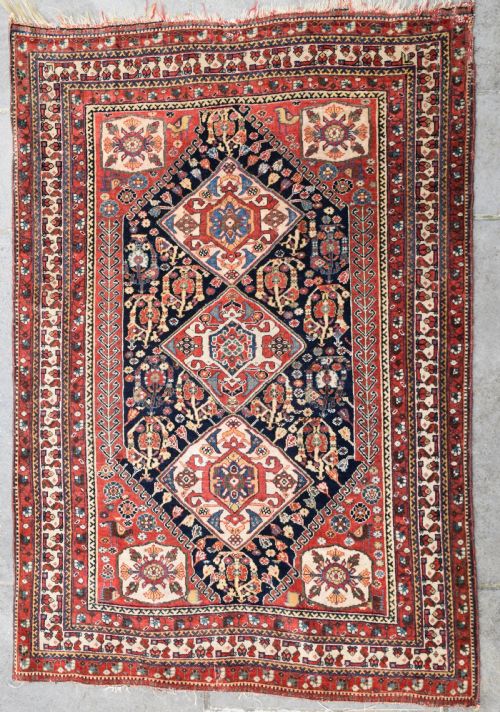 fine antique qasgai tribal rug 172x115 cm - CATEGORY: ANTIQUE RUGS - DATED 1900