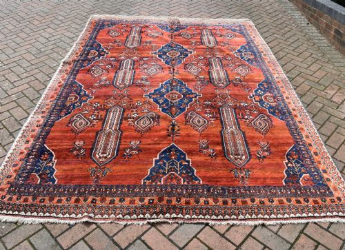OLD AFSHAR TRIBAL CARPET 305X209 CM - ADDITIONAL PHOTO 7
