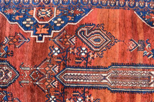 OLD AFSHAR TRIBAL CARPET 305X209 CM - ADDITIONAL PHOTO 8