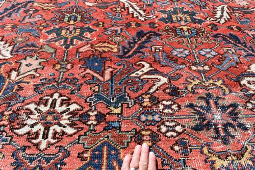 OLD PERSIAN HERIZ ROOMSIZE CARPET 297X221 CM - ADDITIONAL PHOTO 3