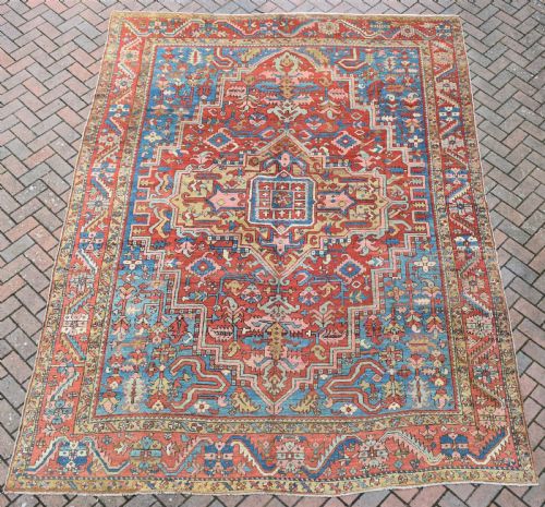 good antique heriz roomsize carpet 346x260 cm - CATEGORY: ANTIQUE RUGS - DATED 1900