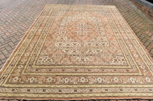 antique tabriz roomsize carpet 378x270 cm - CATEGORY: ANTIQUE RUGS - DATED 1900