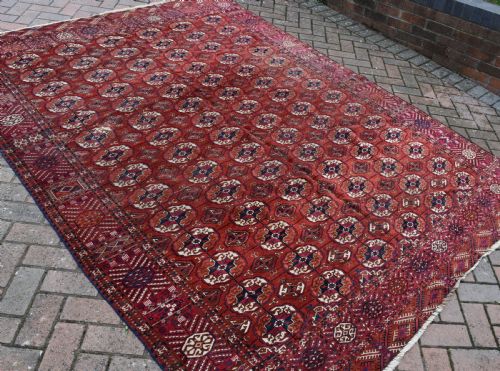 ANTIQUE TEKKE TURCMAN MAIN CARPET 280X208 CM - ADDITIONAL PHOTO 1