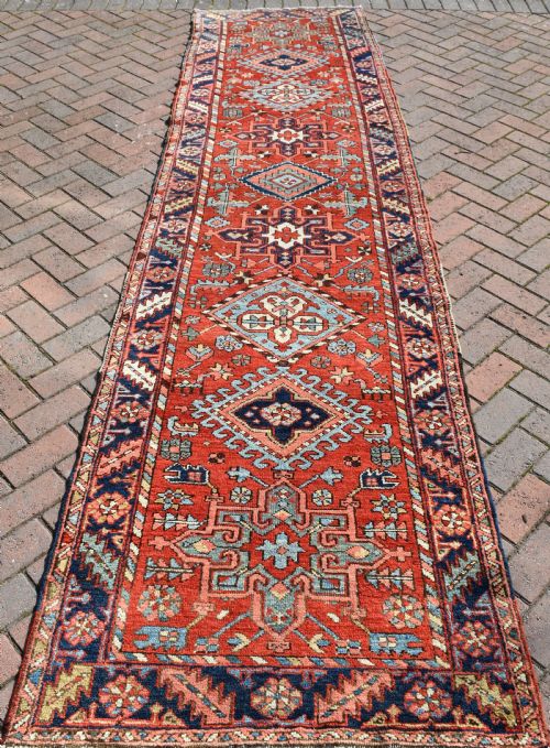 good antique heriz runner 383x97cm - CATEGORY: ANTIQUE RUGS - DATED 1880
