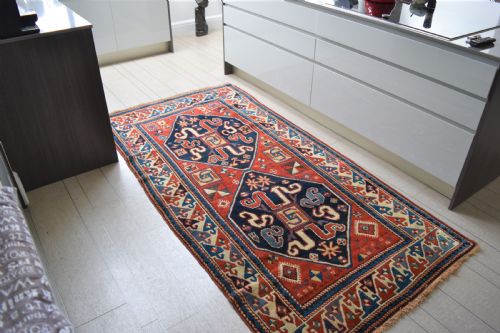 ANTIQUE CAUCASIAN CLOUDBAND KAZAK RUG 248X126 CM - ADDITIONAL PHOTO 8