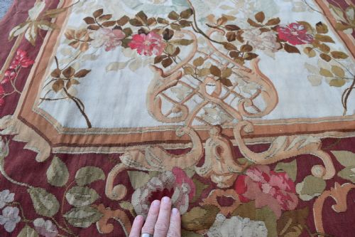 A FINE AUBUSSON ENTRE FENTRE TAPESTRY 200X111CM - ADDITIONAL PHOTO 1