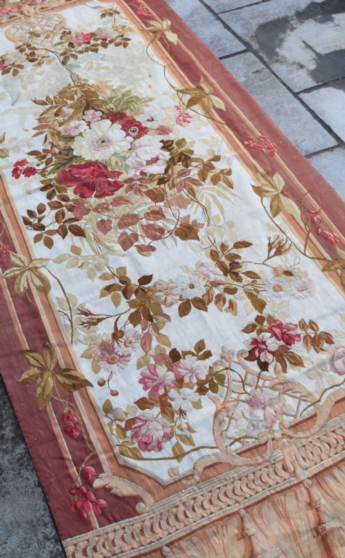 A FINE AUBUSSON ENTRE FENTRE TAPESTRY 200X111CM - ADDITIONAL PHOTO 2