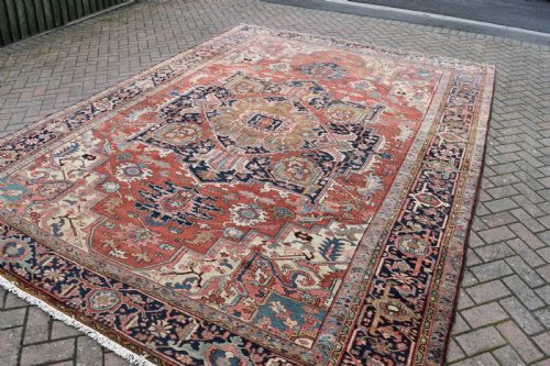 good antique heriz carpet 390x297cm - CATEGORY: ANTIQUE RUGS - DATED 1880