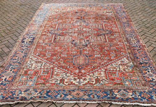 antique heriz carpet 361x 254cm - CATEGORY: ANTIQUE RUGS - DATED 1900