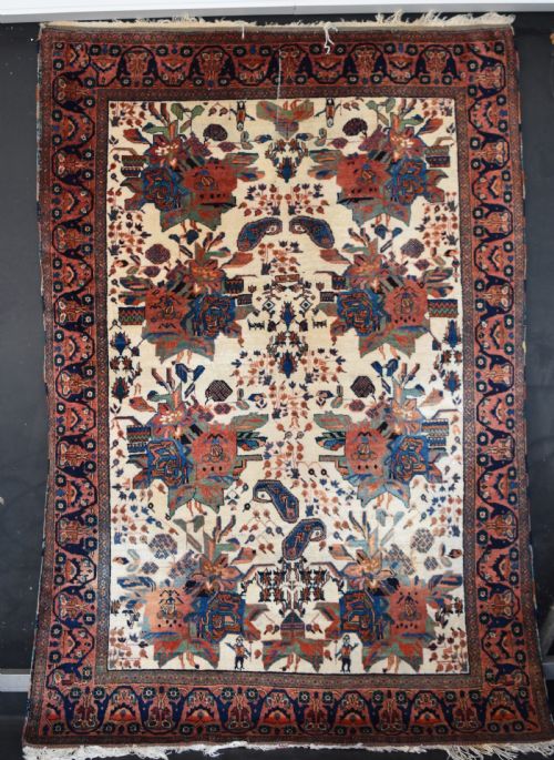 old shahar bebek afshar rug 214x146cm - CATEGORY: ANTIQUE RUGS - DATED 1920