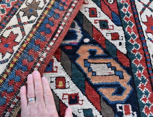 ANTIQUE CAUCASIAN GENGE NARROW RUNNER 280X94 CM - ADDITIONAL PHOTO 3