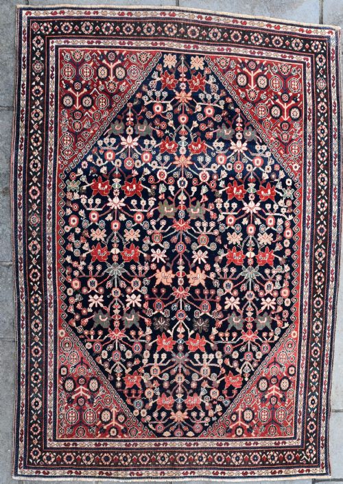 antique qasgai tribal rug 197x134 cm - CATEGORY: ANTIQUE RUGS - DATED 1890