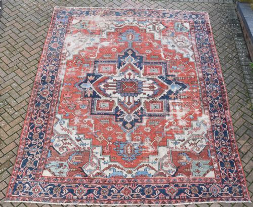 ANTIQUE SERAPI CARPET 374 X 260CM - ADDITIONAL PHOTO 12