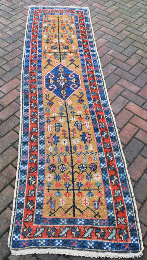 antique gorravan narrow runner 266 x 70 cm - CATEGORY: ANTIQUE RUGS - DATED 1920