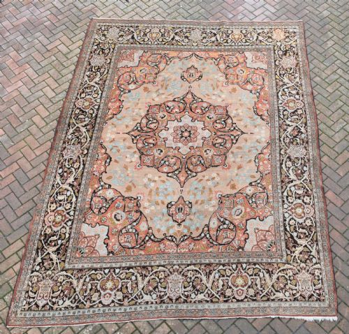 fine antique tabriz roomsize carpet 369x279 cm - CATEGORY: ANTIQUE RUGS - DATED 1900