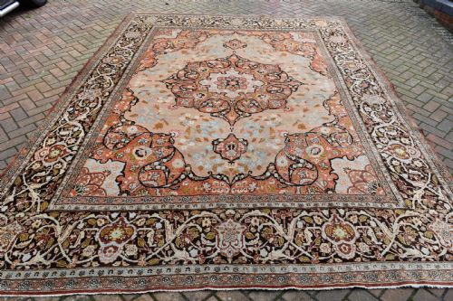 FINE ANTIQUE TABRIZ ROOMSIZE CARPET 369X279 CM - ADDITIONAL PHOTO 4