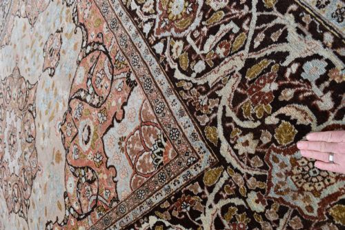FINE ANTIQUE TABRIZ ROOMSIZE CARPET 369X279 CM - ADDITIONAL PHOTO 6
