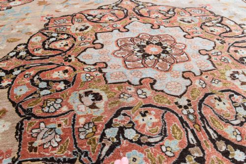 FINE ANTIQUE TABRIZ ROOMSIZE CARPET 369X279 CM - ADDITIONAL PHOTO 10