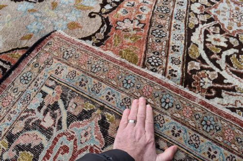FINE ANTIQUE TABRIZ ROOMSIZE CARPET 369X279 CM - ADDITIONAL PHOTO 12