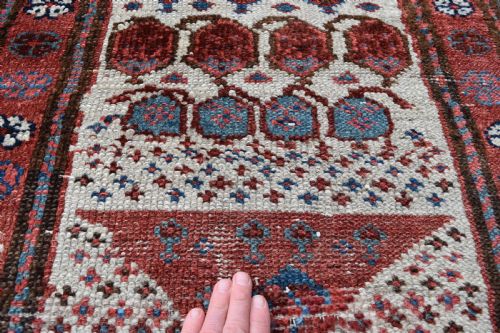 ANTIQUE KURDISH VERY NARROW RUNNER 206X65 CM - ADDITIONAL PHOTO 5