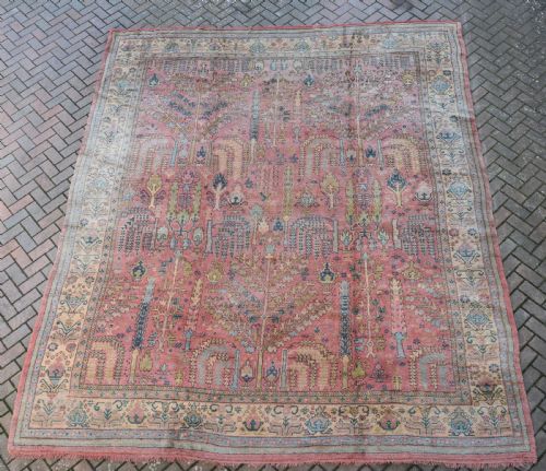 antique ushak carpet 395x328cm - CATEGORY: ANTIQUE RUGS - DATED 1900