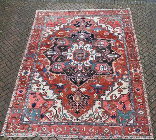 A VERY FINE ANTIQUE HERIZ ROOMSIZE CARPET 389X283CM - ADDITIONAL PHOTO 5