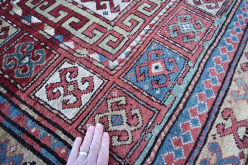 ANTIQUE CAUCASIAN KARACHOPF KAZAK 219X131CM - ADDITIONAL PHOTO 3